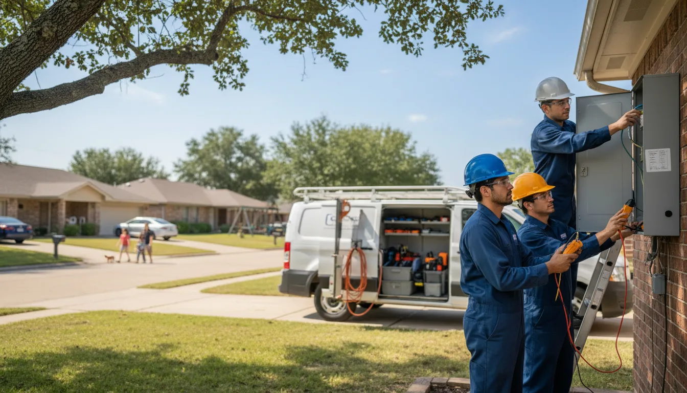 Certified electrician providing emergency electrical services in Blossom, TX